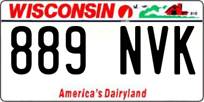 WI license plate 889NVK