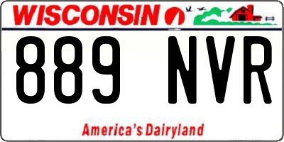 WI license plate 889NVR