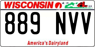 WI license plate 889NVV