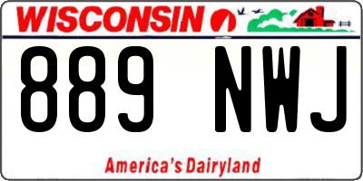 WI license plate 889NWJ