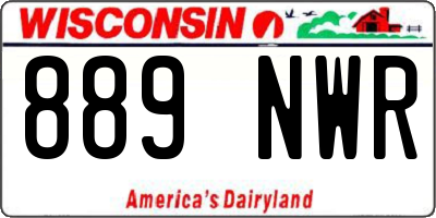 WI license plate 889NWR