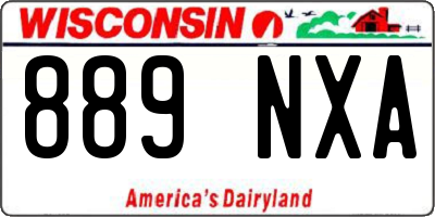 WI license plate 889NXA