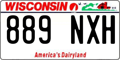 WI license plate 889NXH