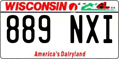 WI license plate 889NXI