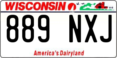 WI license plate 889NXJ