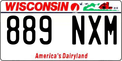 WI license plate 889NXM