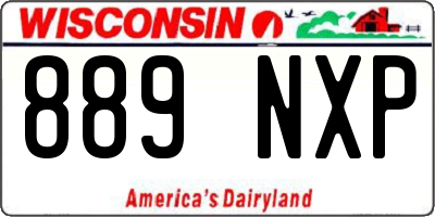 WI license plate 889NXP