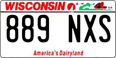 WI license plate 889NXS