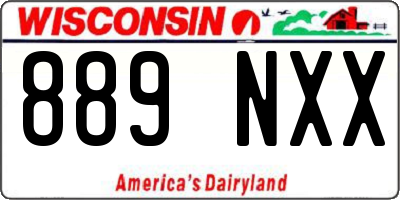 WI license plate 889NXX