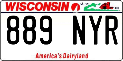 WI license plate 889NYR