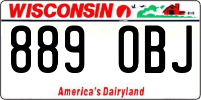 WI license plate 889OBJ