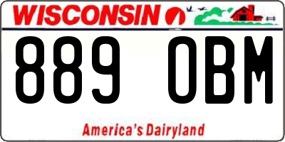 WI license plate 889OBM