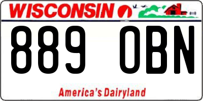 WI license plate 889OBN