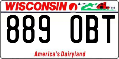 WI license plate 889OBT