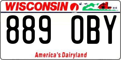 WI license plate 889OBY