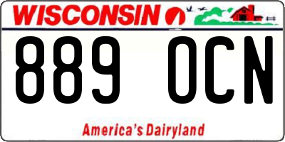 WI license plate 889OCN