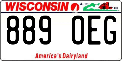WI license plate 889OEG