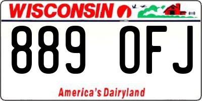 WI license plate 889OFJ