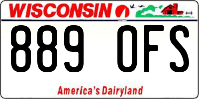 WI license plate 889OFS