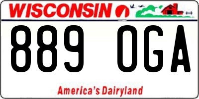 WI license plate 889OGA