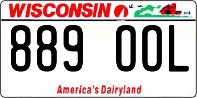 WI license plate 889OOL