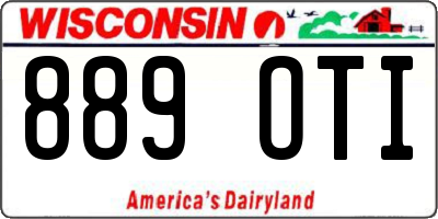 WI license plate 889OTI