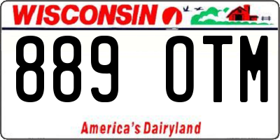 WI license plate 889OTM