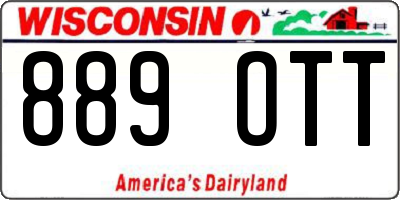 WI license plate 889OTT