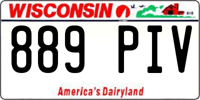 WI license plate 889PIV