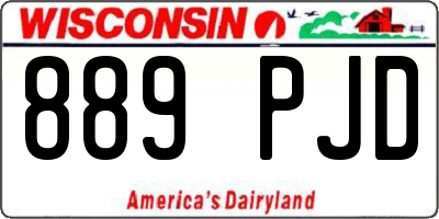 WI license plate 889PJD