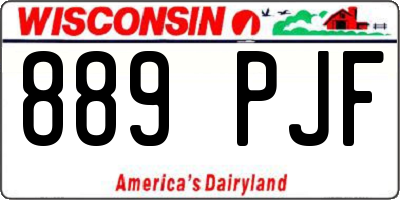 WI license plate 889PJF