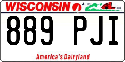 WI license plate 889PJI