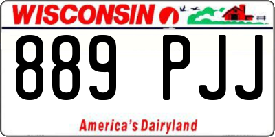 WI license plate 889PJJ