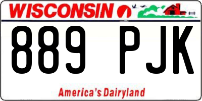 WI license plate 889PJK