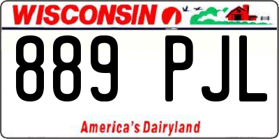 WI license plate 889PJL