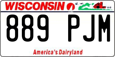WI license plate 889PJM