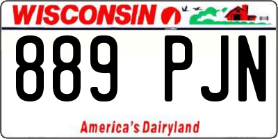 WI license plate 889PJN