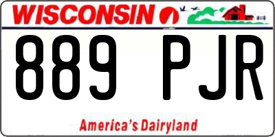 WI license plate 889PJR