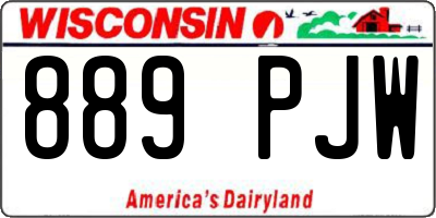 WI license plate 889PJW