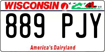 WI license plate 889PJY
