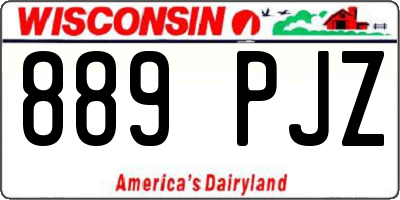 WI license plate 889PJZ