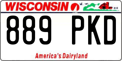 WI license plate 889PKD