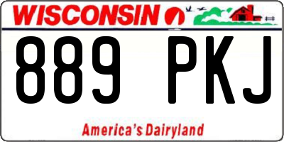 WI license plate 889PKJ