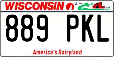 WI license plate 889PKL