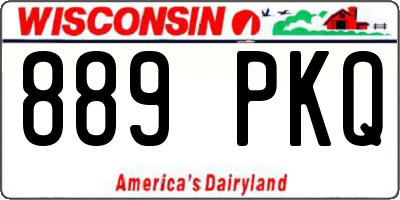 WI license plate 889PKQ