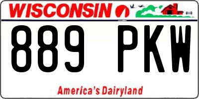 WI license plate 889PKW