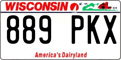 WI license plate 889PKX