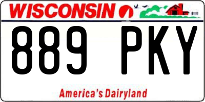 WI license plate 889PKY