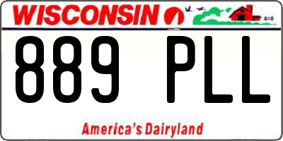 WI license plate 889PLL