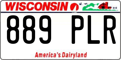 WI license plate 889PLR